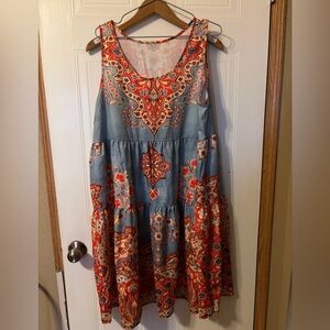 Women’s flowy tank dress.